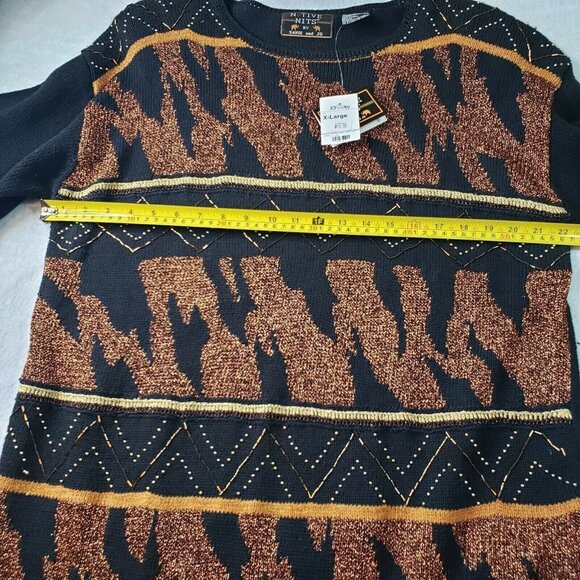 N8tive Nits Sandi And Jo Womens Black‎ Bronze Beaded Pullover Sweater Size XL - Picture 4 of 11